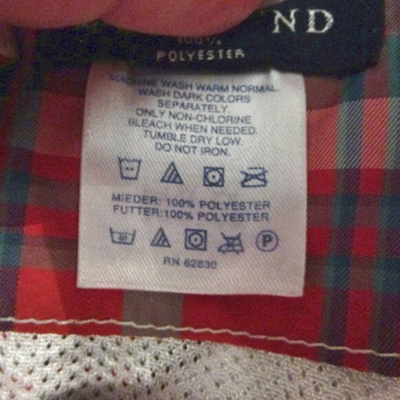 Lands End VOLLEY Swim Trunks Size L 36 38 UPF Lined POCKETS Drawstring PLAID 6" - Picture 11 of 11